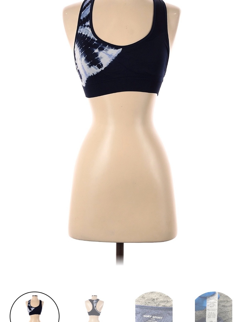 Tory Sport Navy Racerback Sports Bra+Leggings+l/s Shirt, Set of 3